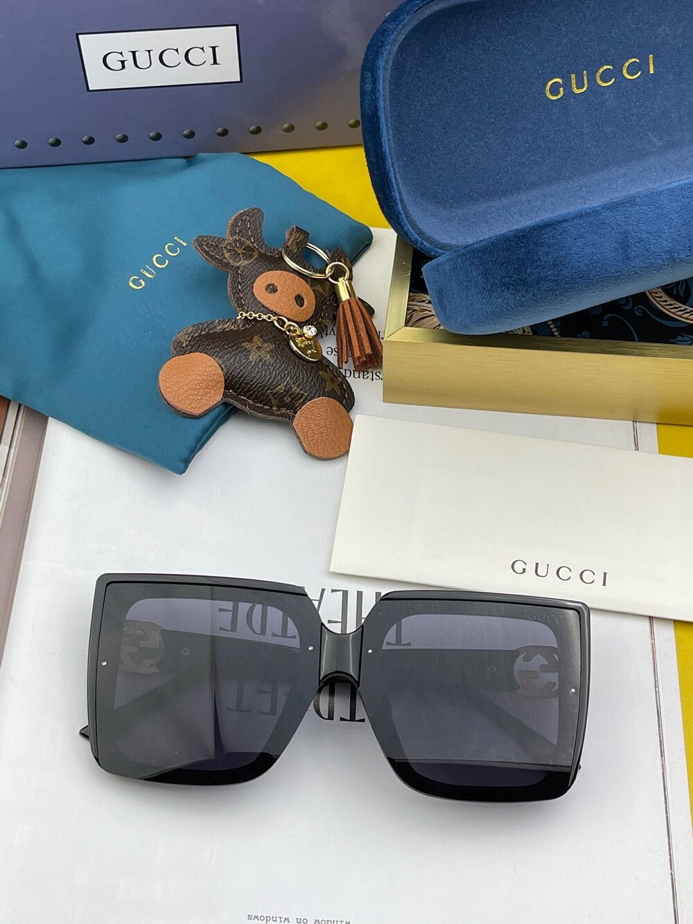 Gucci Oversized Square Black Sunglasses